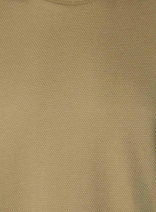 Iconic Men Slim Fit Crew Neck Short Sleeves Popcorn Textured T-shirt - Image 2